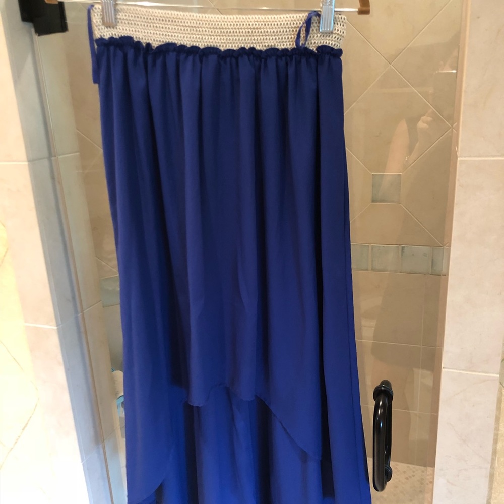Cute high-low blue skirt